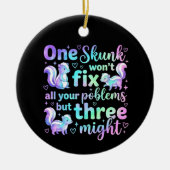 One skunk won't fix all your problems but three keramik ornament (Vorne)