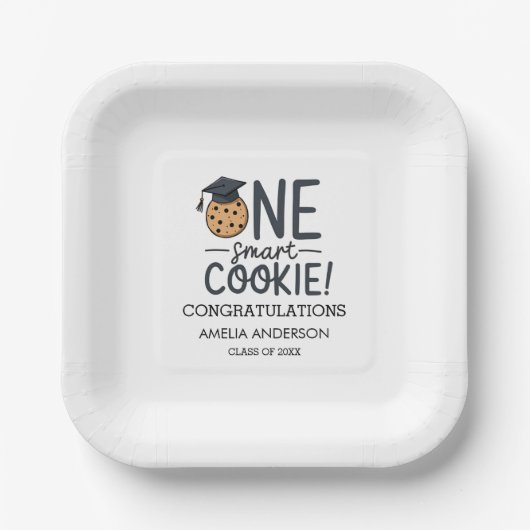 One Smart Cookie Abschluss Class Pappteller (Vorderseite)