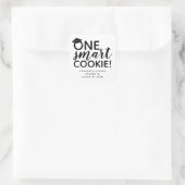 One Smart Cookie Abschluss Gefallen Quadratischer Aufkleber (Tasche)
