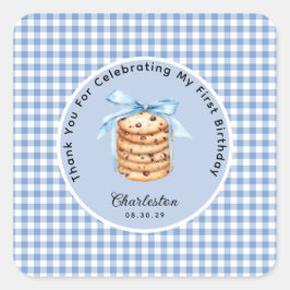 One Smart Cookie Boys Erstgeburt Vielen Dank Quadratischer Aufkleber