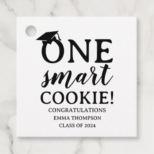 One Smart Cookie Class of 2024 Abschluss Geschenkanhänger (Vorderseite)
