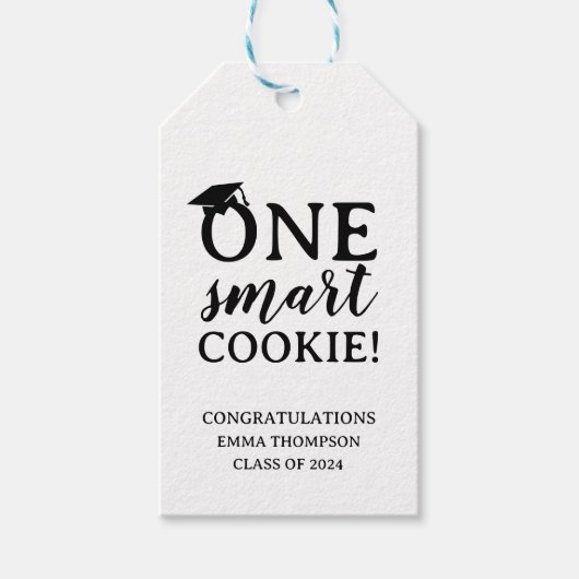 One Smart Cookie Class of 2024 Abschluss Geschenkanhänger (Vorderseite)