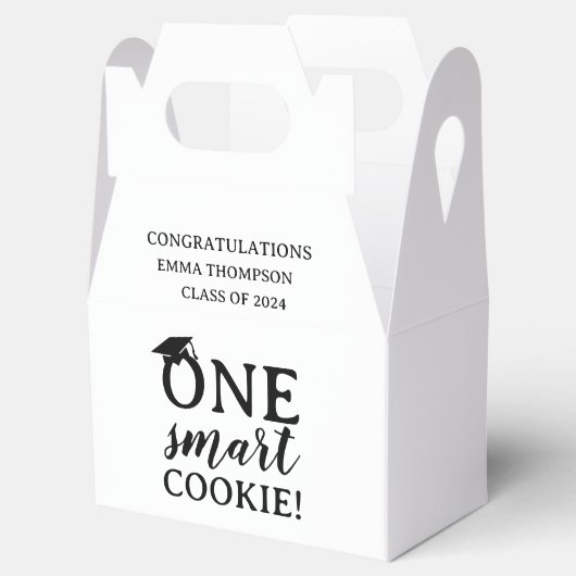 One Smart Cookie Class of 2024 Abschluss Geschenkschachtel (Geöffnet)