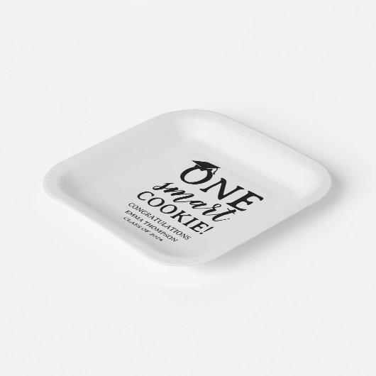 One Smart Cookie Class of 2024 Abschluss Pappteller (Gewinkelt)