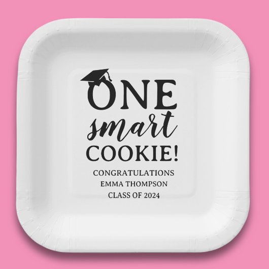 One Smart Cookie Class of 2024 Abschluss Pappteller