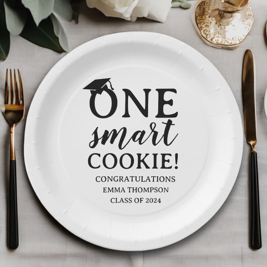 One Smart Cookie Class of 2024 Abschluss Pappteller