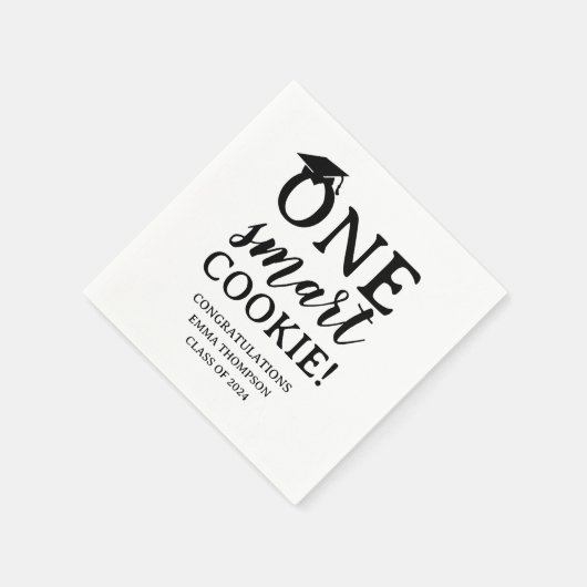 One Smart Cookie Class of 2024 Abschluss Serviette (Ecke)