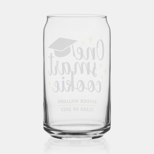 One Smart Cookie Custom 2025 Abschluss Dosenglas (Rückseite)