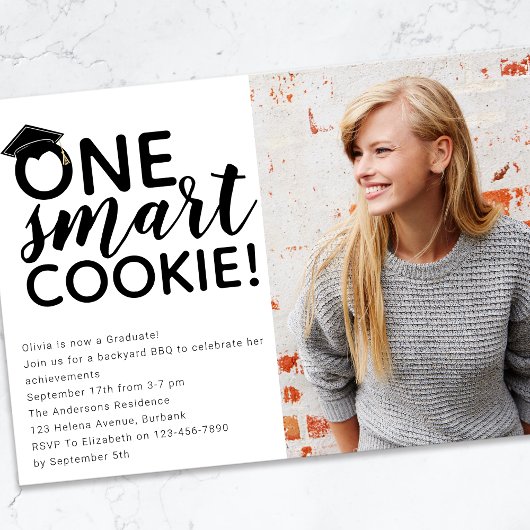 One Smart Cookie Foto Graduate Einladung