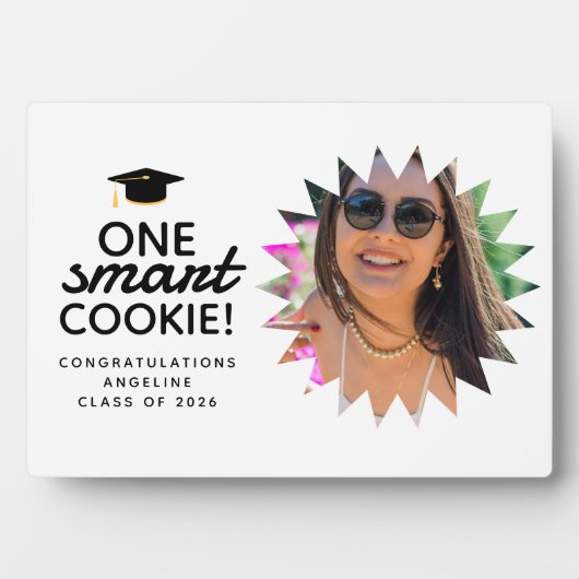 One Smart Cookie Graduation Party Celebration Fotoplatte (Vorderseite)