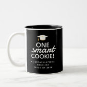 One Smart Cookie Graduation Party Celebration Zweifarbige Tasse (Links)
