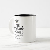 One Smart Cookie Graduation Party Celebration Zweifarbige Tasse (Vorderseite Links)
