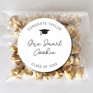 One Smart Cookie Graduation Party Class of 2024 Runder Aufkleber