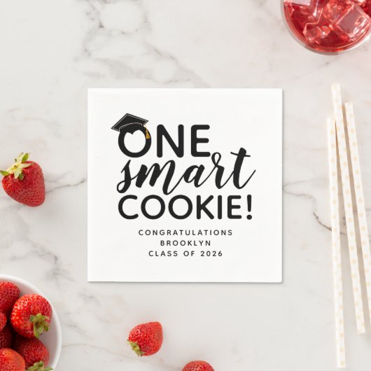 One Smart Cookie Graduation Party Serviette (Beispiel)