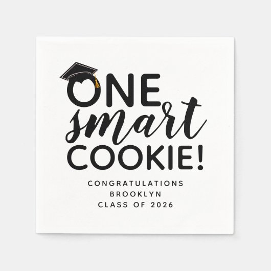 One Smart Cookie Graduation Party Serviette (Vorderseite)