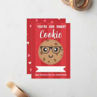 One Smart Cookie - Kids Classroom Valentine's Day Mitteilungskarte