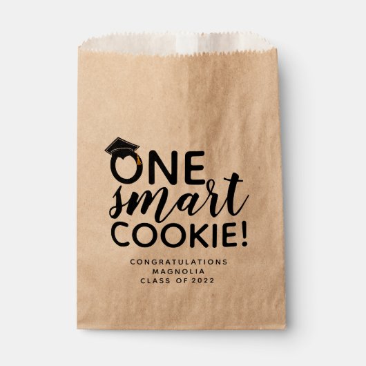 One Smart Cookie Kraft Graduation Geschenktütchen (Vorderseite)