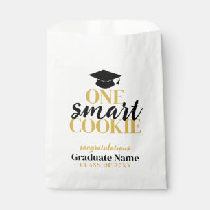 One Smart Cookie - Moderner Black Gold Abschluss Geschenktütchen