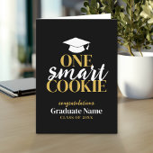 One Smart Cookie - Moderner Black Gold Abschluss Karte