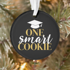 One Smart Cookie - Moderner Black Gold Abschluss Ornament