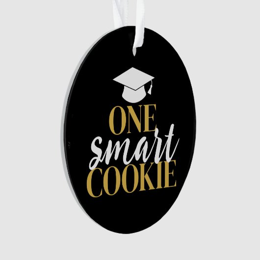 One Smart Cookie - Moderner Black Gold Abschluss Ornament (Vorderseite)