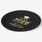 One Smart Cookie - Moderner Black Gold Abschluss Pappteller (Schrägansicht)