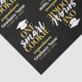 One Smart Cookie - Moderner Black Gold Abschluss Seidenpapier (Ausschnitt)