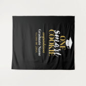 One Smart Cookie - Moderner Black Gold Abschluss Wandteppich (Vorderseite (Horizontal))