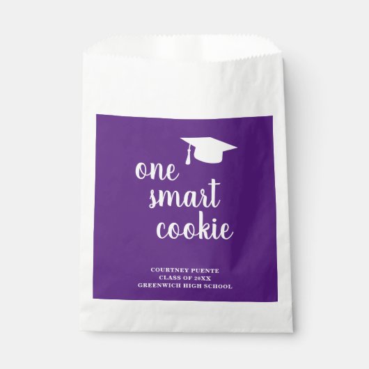 One Smart Cookie Mortar Board Moderner Abschluss Geschenktütchen (Vorderseite)