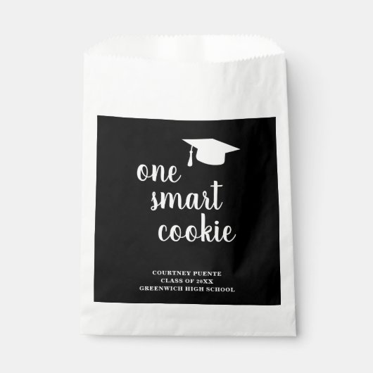 One Smart Cookie Mortar Board Moderner Abschluss Geschenktütchen (Vorderseite)