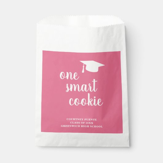One Smart Cookie Mortar Board Moderner Abschluss Geschenktütchen (Vorderseite)