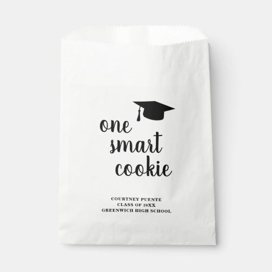 One Smart Cookie Mortar Board Moderner Abschluss Geschenktütchen (Vorderseite)