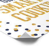 One Smart Cookie Navy & Gold Abschluss Signierung Poster (Ecke)