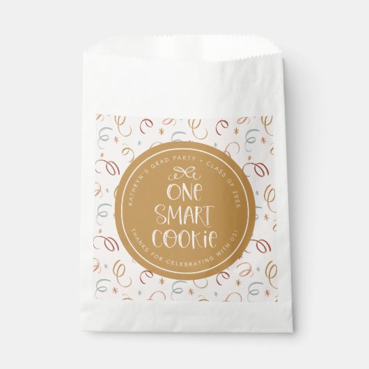 One Smart Cookie Niedlich Confetti Custom Grad Par Geschenktütchen (Vorderseite)