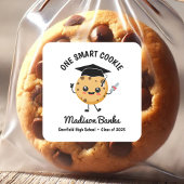 "One Smart Cookie" Niedliches Funny Abschluss Dess Quadratischer Aufkleber