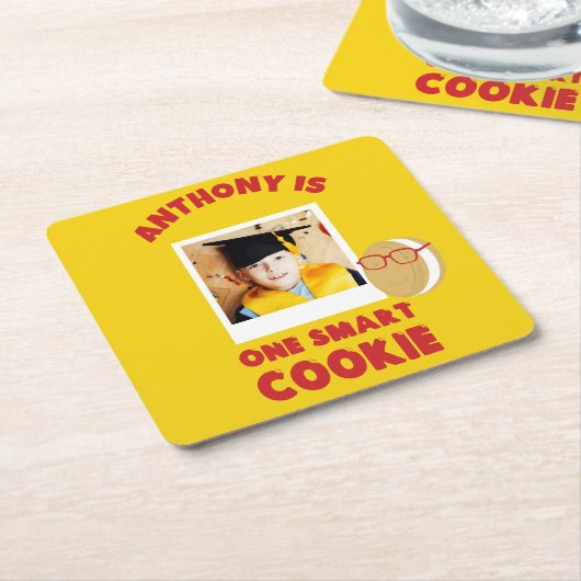 One Smart Cookie Personalisiert Graduation Party Rechteckiger Pappuntersetzer (angewinkelt)