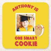 One Smart Cookie Personalisiert Graduation Party Rechteckiger Pappuntersetzer (Vorderseite)