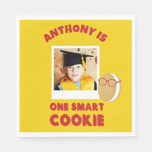One Smart Cookie Personalisiert Graduation Party Serviette (Vorderseite)