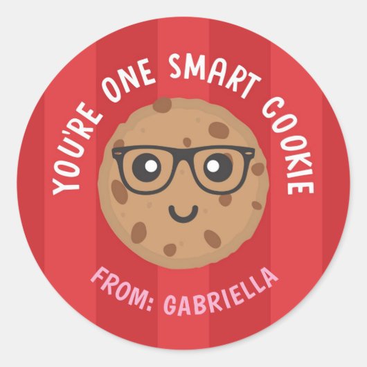 One Smart Cookie Valentine's Day Sticker (Vorderseite)