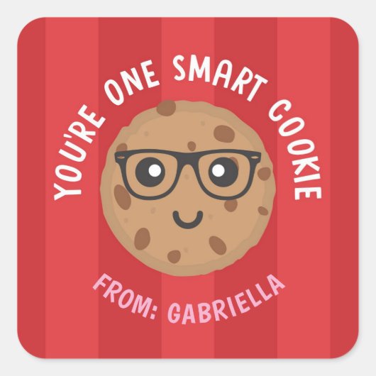 One Smart Cookie Valentine's Day Sticker (Vorderseite)
