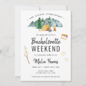One S'More Celebration Camping Bachelorette Einladung (Vorderseite)