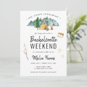 One S'More Celebration Camping Bachelorette Einladung (Stehend Vorderseite)