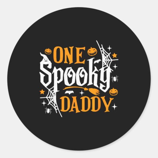 One Soky Daddy Funny Halloween Family Matching  Runder Aufkleber (Vorderseite)