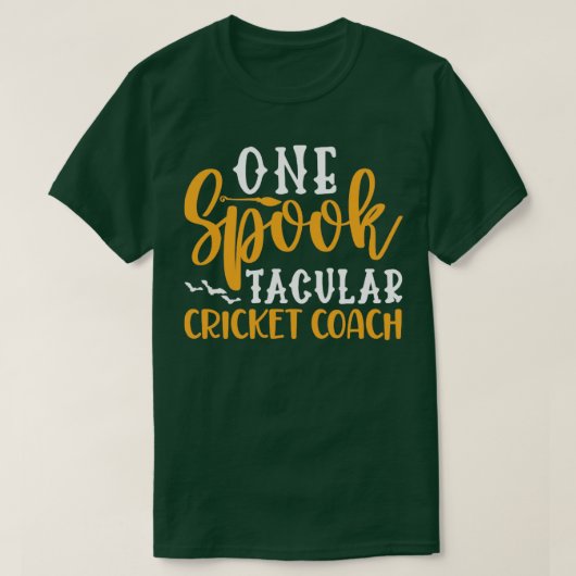 One Spook Tacular Cricket Coach T-Shirt (Design vorne)