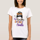 One Spooky Auntie Funny Halloween Aunt T-Shirt (Vorderseite)