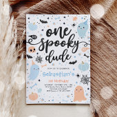 One Spooky Dude Cute Halloween Ghost 1st Birthday Einladung