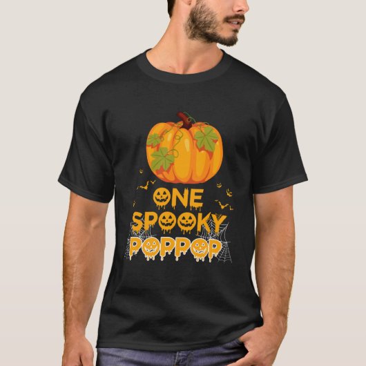 One Spooky Poppop  Dad Family Halloween Matching T-Shirt (Vorderseite)