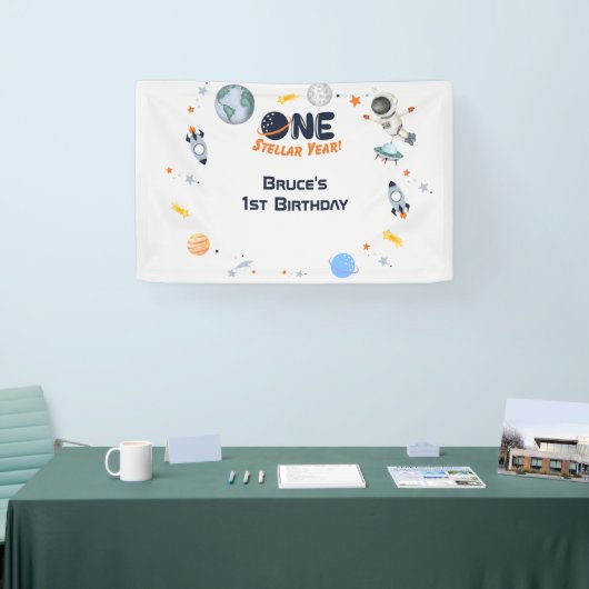 One Stellar Year, Space 1st Birthday Banner (Messe)