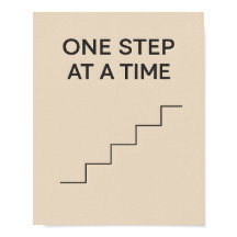 One Step at a Time – Minimalist Motivational
