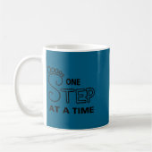 One Step At A Time Progress Motivational Rehab Kaffeetasse (Links)